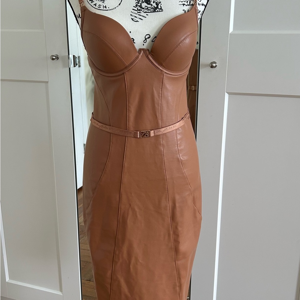 Ten  Faux Leather  Dress
